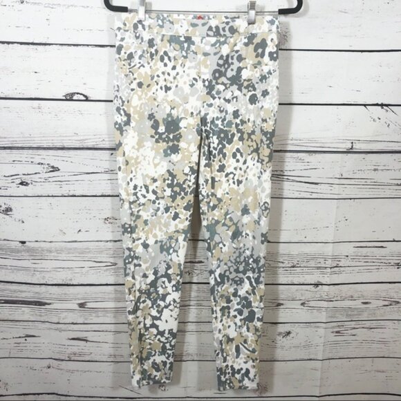 Spanx Jean-ish Ankle Leggings: Abstract Floral I Size Large - Picture 1 of 5